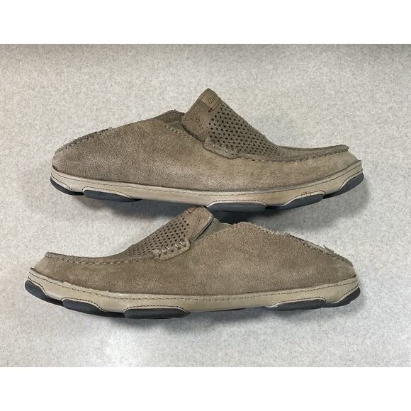 Olukai Moloa Kohana Casual Shoes Slip On Leather Brown Suede Men’s Sz 43EU/ 10US main image 3
